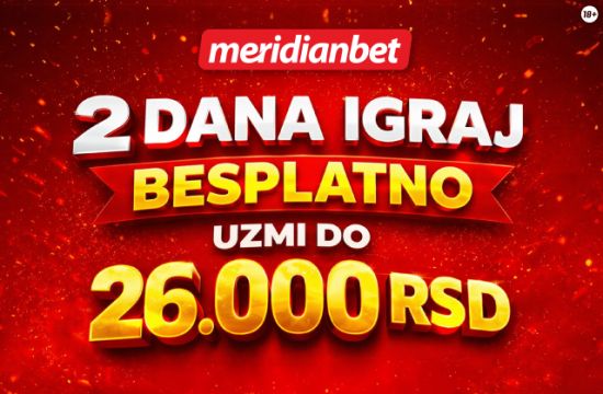 Meridianbet ti poklanja neverovatnih 26.000 dinara bonusa dobrodošlice!