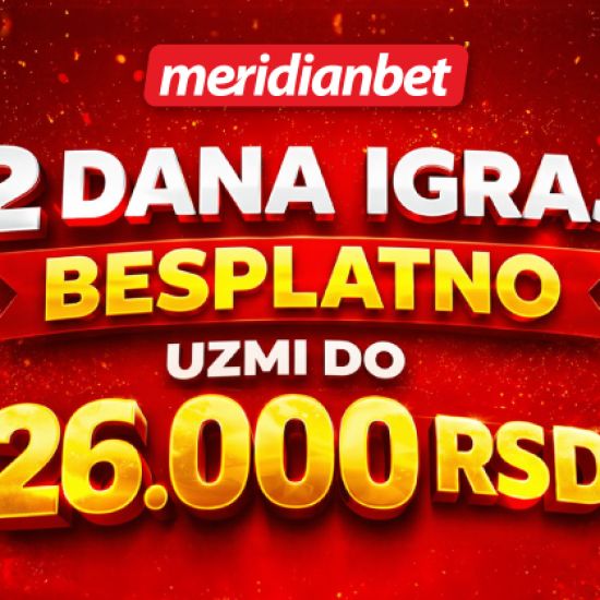 Meridianbet ti poklanja neverovatnih 26.000 dinara bonusa dobrodošlice!
