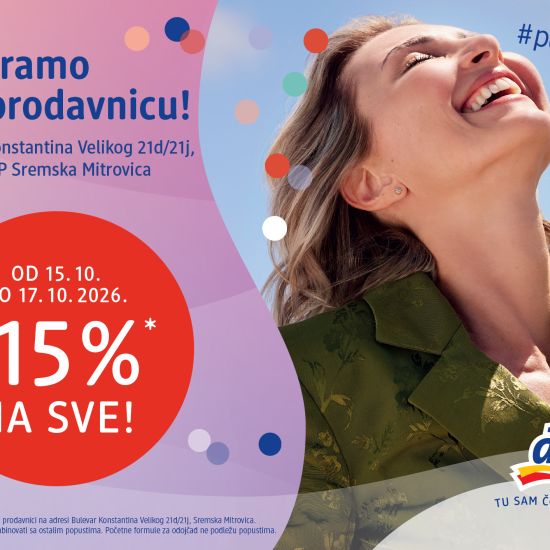 SREMSKA MITROVICAUz pogodnosti za kupce i donaciju od 500.000 dinara, dm ponovo otvara prodavnicu u Sremskoj Mitrovici