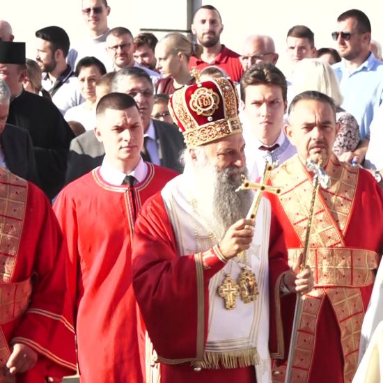 NOVA PAZOVAPatrijarh Porfirije služio liturgiju u novom hramu