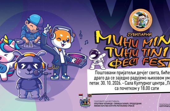 KULTURNI CENTAR PEĆINCI20. „Mini-tini fest“ u petak, 30. oktobra